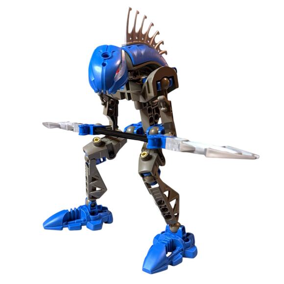 Vintage LEGO BIONICLE Rahkshi Guurahk Blue Orange 8590 Canister DAMAGE No Book - Picture 2 of 11